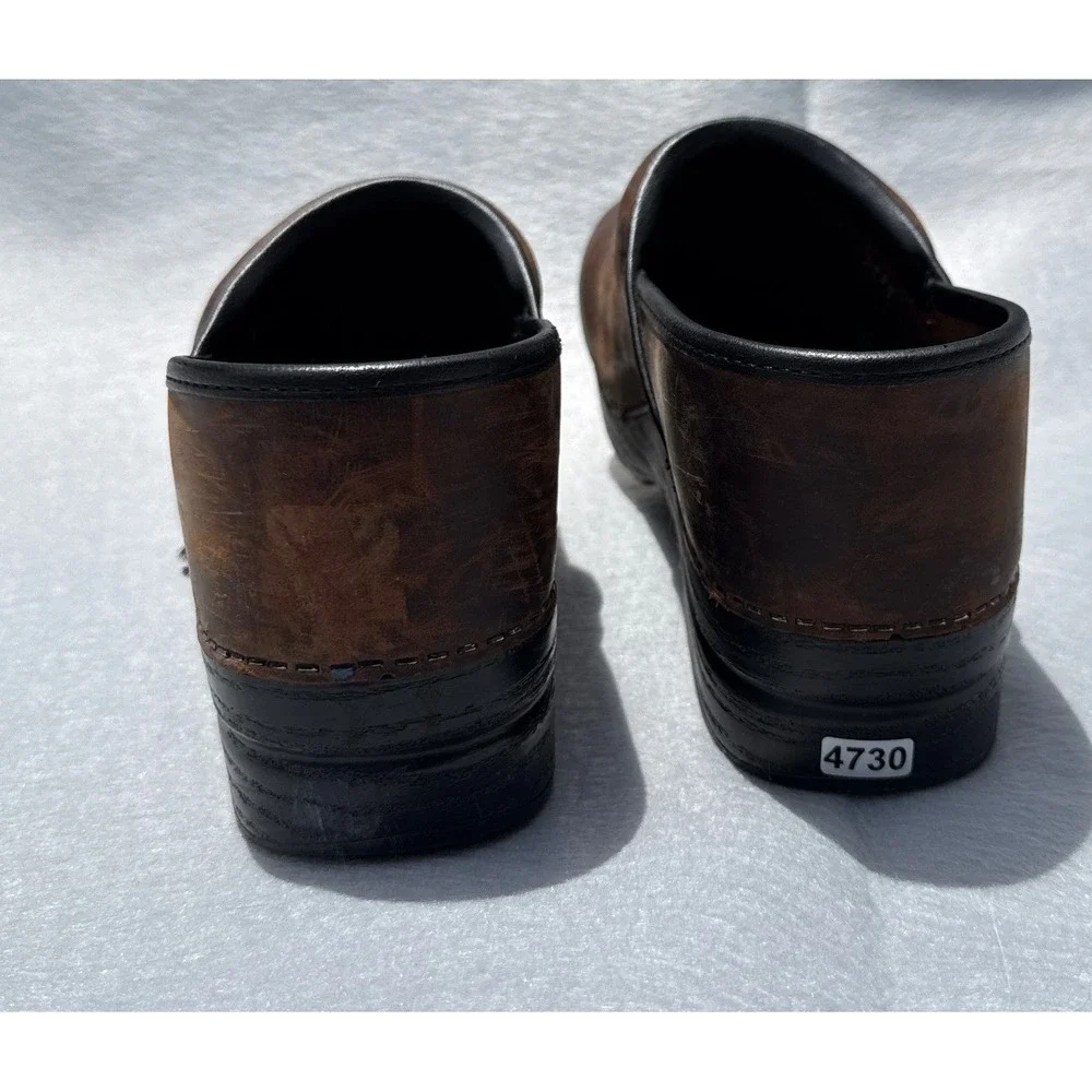 Dansko Professional Clogs Men 47 Brwn Antique Distressed Leather Nurse 208780202